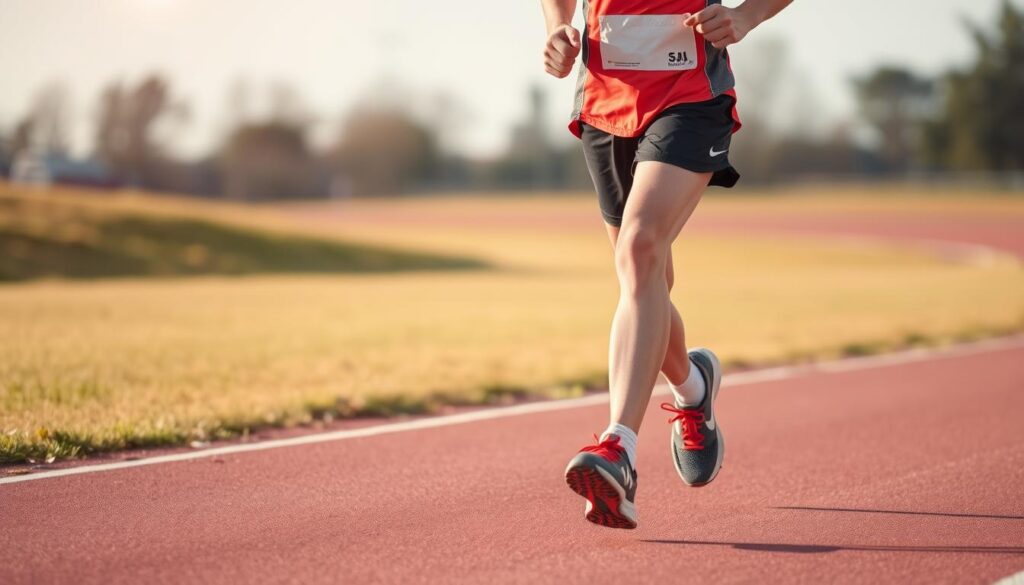 Runner carefully returning to running after Achilles Tendonitis in runners Runner carefully returning to running after Achilles Tendonitis in runners