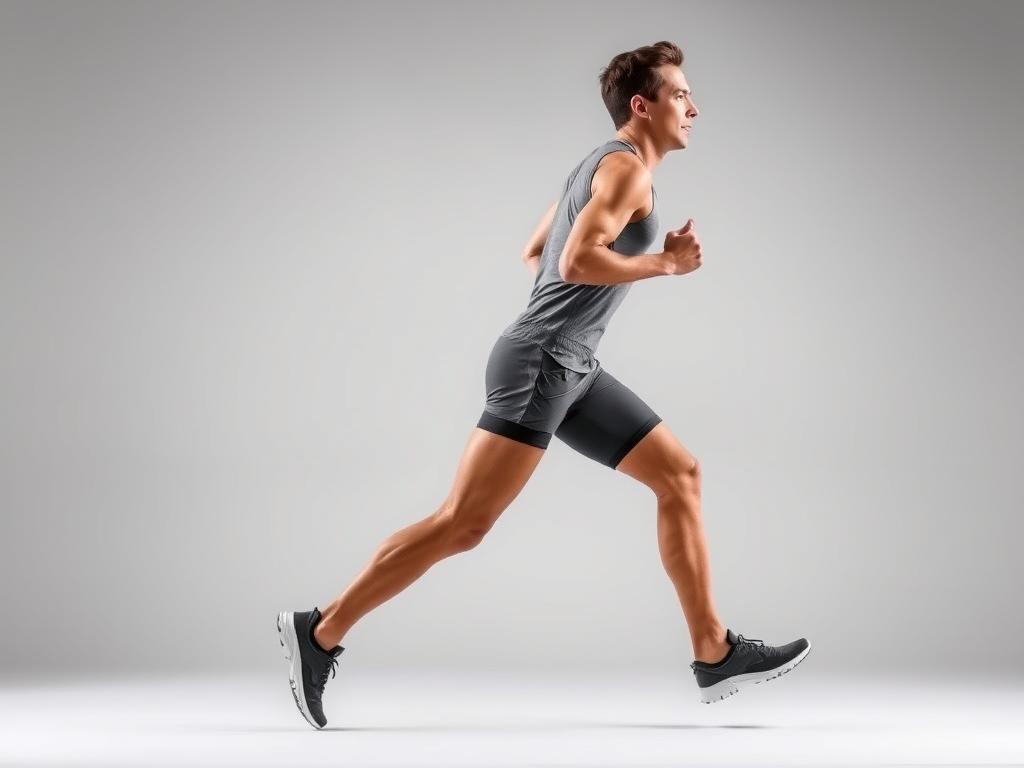 Runner demonstrating proper posture with aligned spine and engaged core