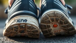 Worn out running shoes contributing to Achilles Tendonitis in runners