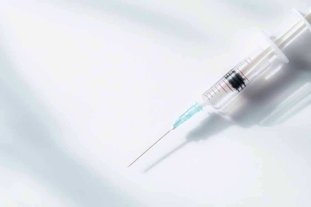 medical syringe use for achilles tendon recovery